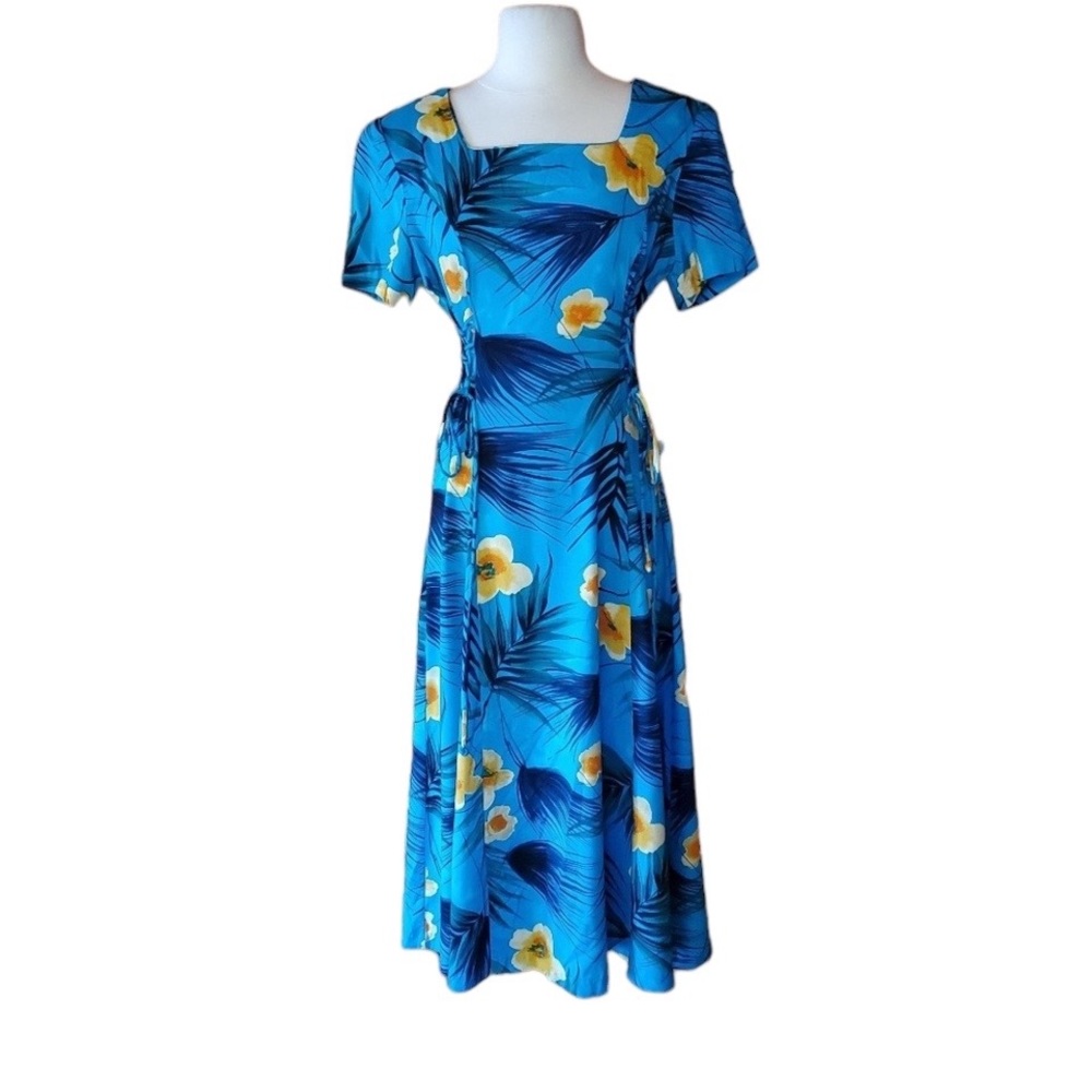 1980s Olivia Rose Floral, Rayon, Hawaiian Dress